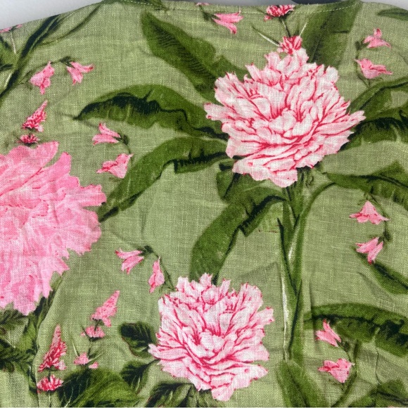 Agua Bendita x Target Peony Tie Wrap Top Floral Linen Blend Beach Small - Picture 9 of 11